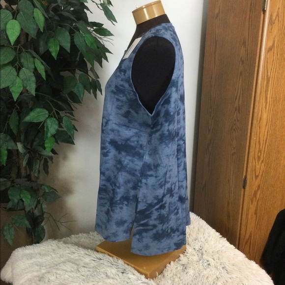 SONOMA 0X Blue dye crewneck muscle tank hi/lo NWT Sonoma - Picture 6 of 10